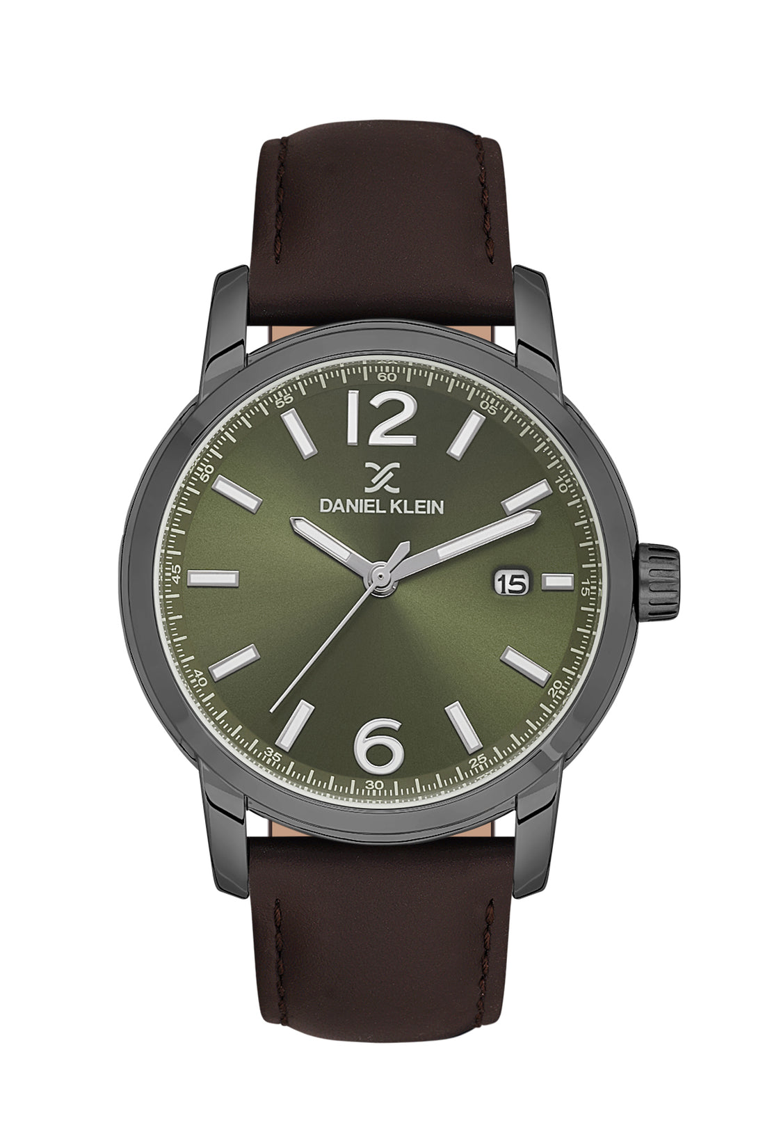 Green Premium Men Watch with Leather Strap