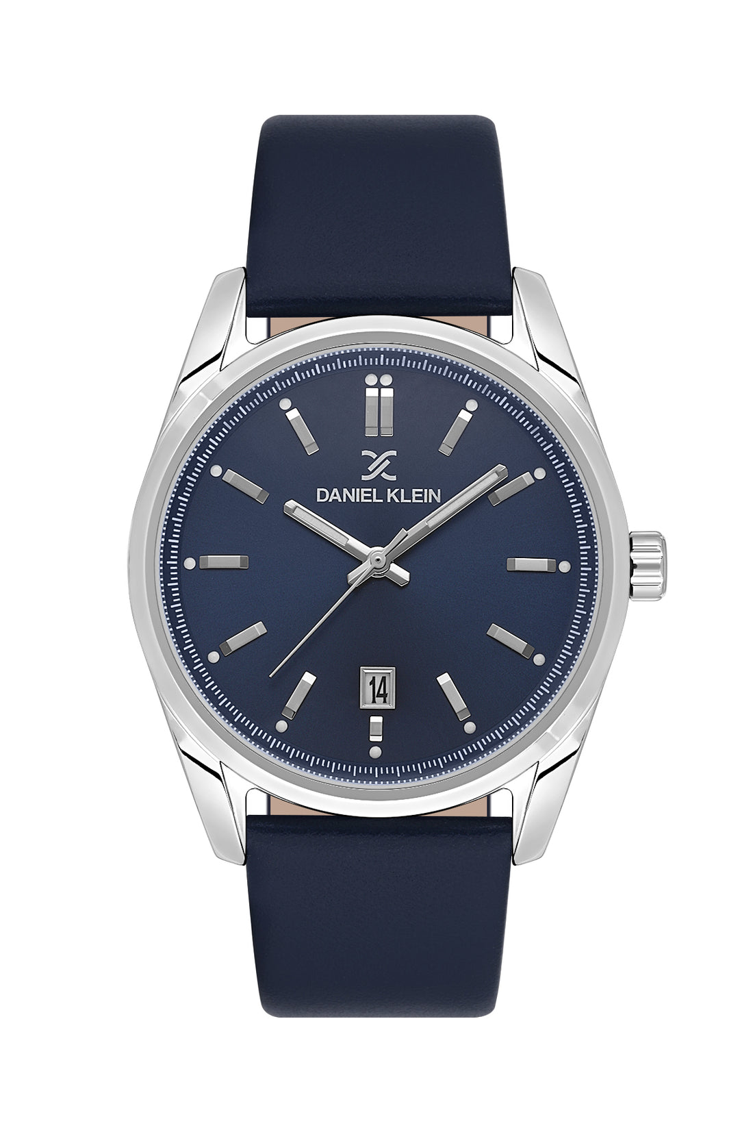 Blue Premium Men Watch with Leather Strap