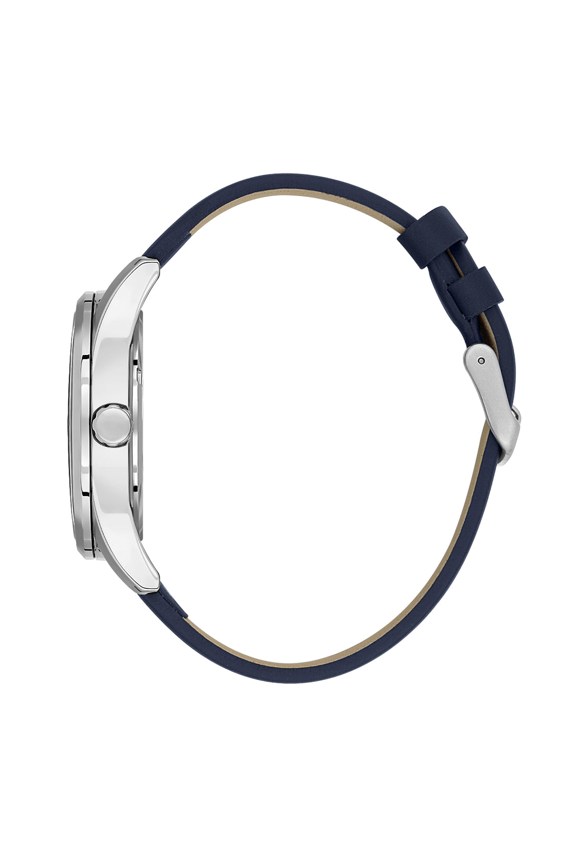 Blue Premium Men Watch with Leather Strap