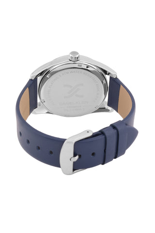 Blue Premium Men Watch with Leather Strap