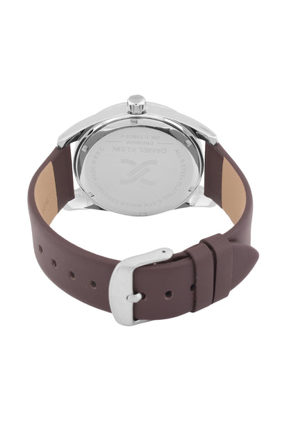 Grey Premium Men Watch with Leather Strap