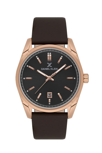 Black Premium Men Watch with Leather Strap