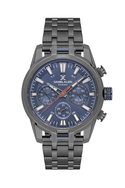 Blue Exclusive Men Watch with Metallic Strap