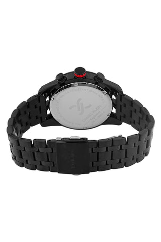 Black Exclusive Men Watch with Metallic Strap