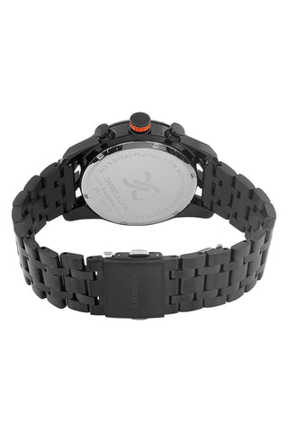 Black Exclusive Men Watch with Metallic Strap