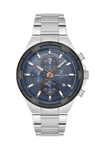 Blue Exclusive Men Watch with Metallic Strap
