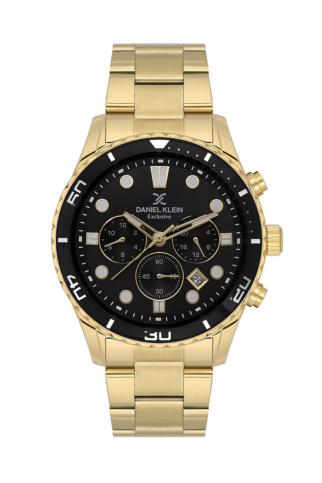 Black Exclusive Men Watch with Metallic Strap