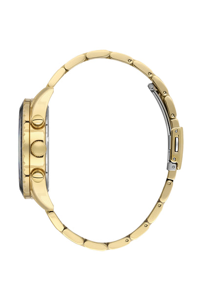 Black Exclusive Men Watch with Metallic Strap