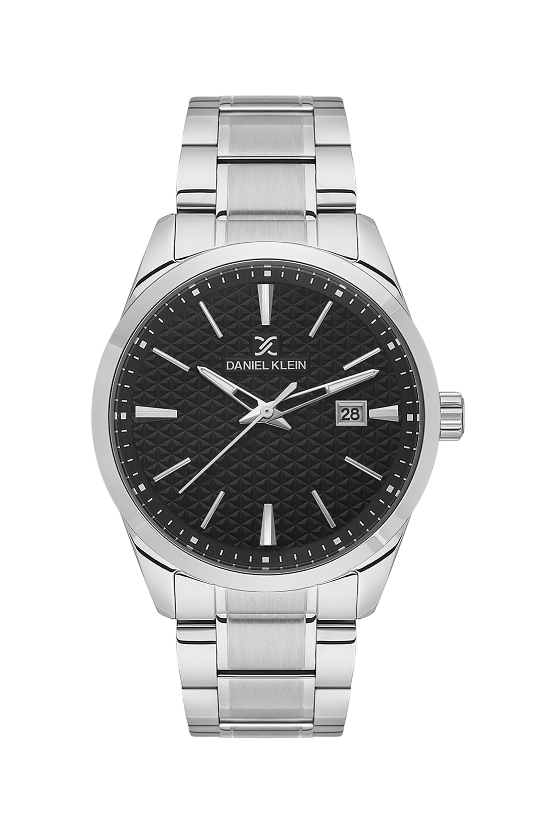 Black Premium Men Watch with Metallic Strap