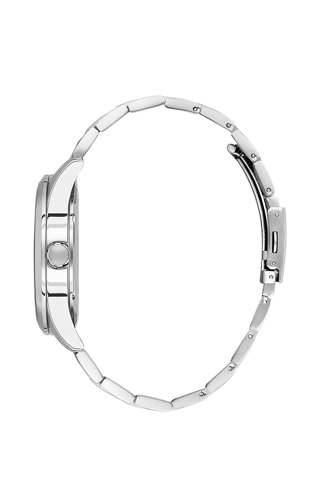 Black Premium Men Watch with Metallic Strap