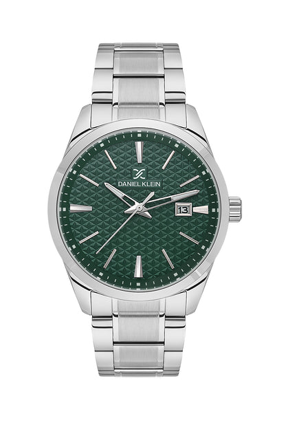 Green Premium Men Watch with Metallic Strap