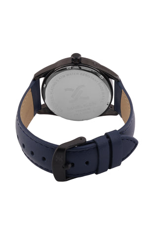 Blue Premium Men Watch with Leather Strap