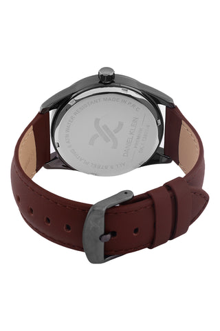 Blue Premium Men Watch with Leather Strap