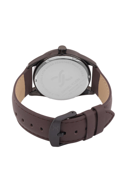 Brown Premium Men Watch with Leather Strap