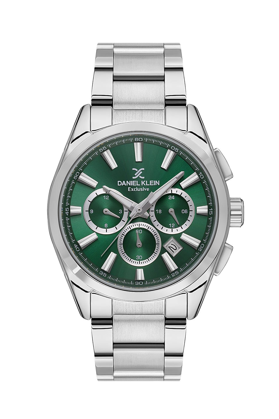 Green Exclusive Men Watch with Metallic Strap