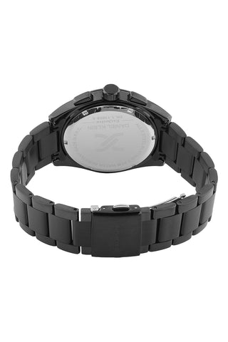 Black Exclusive Men Watch with Metallic Strap