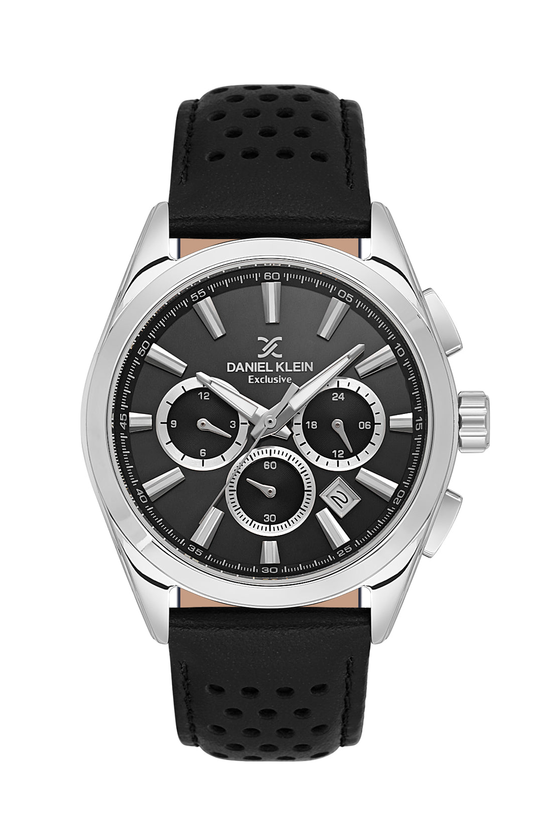 Black Exclusive Men Watch with Leather Strap