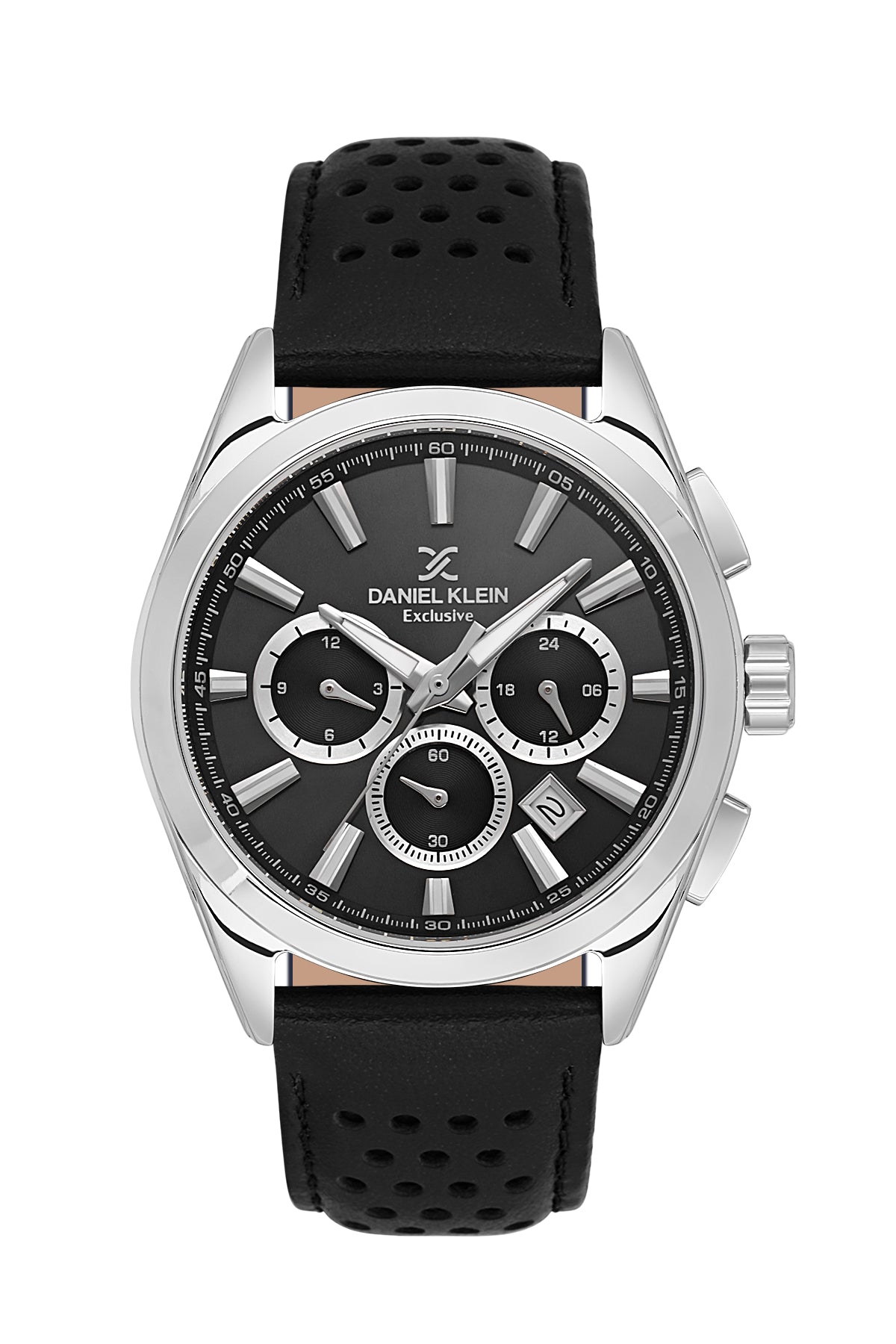 Black Exclusive Men Watch with Leather Strap