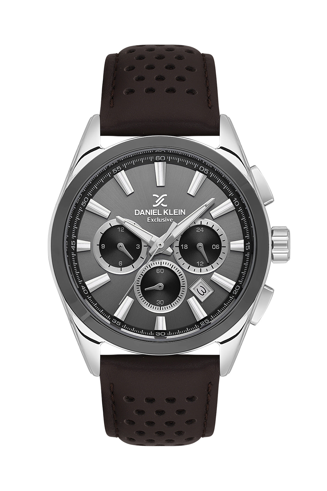 Grey Exclusive Men Watch with Leather Strap