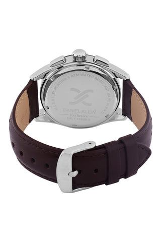 Grey Exclusive Men Watch with Leather Strap