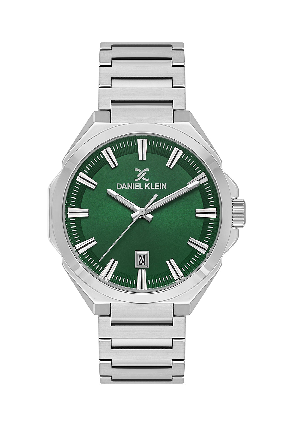 Green Premium Men Watch with Metallic Strap