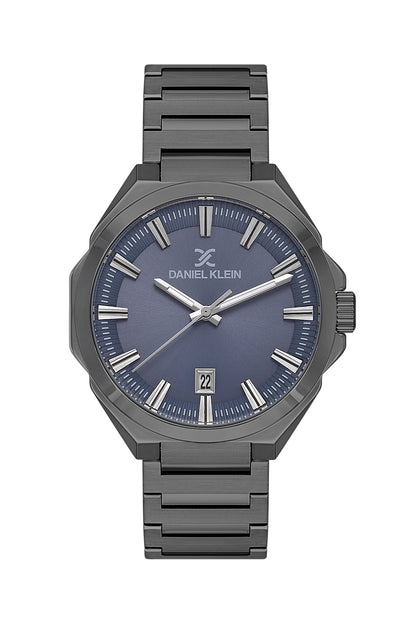 Blue Premium Men Watch with Metallic Strap