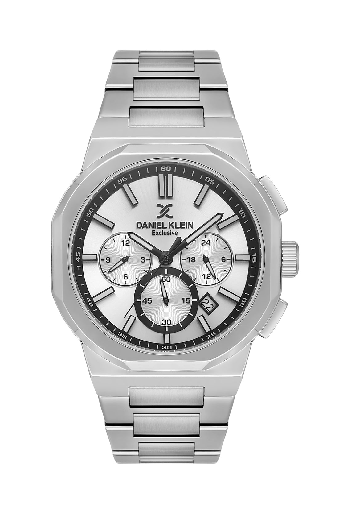 Silver Exclusive Men Watch with Metallic Strap