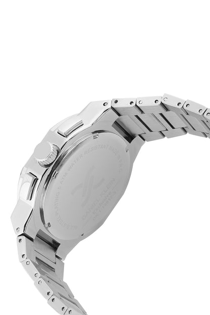 Silver Exclusive Men Watch with Metallic Strap