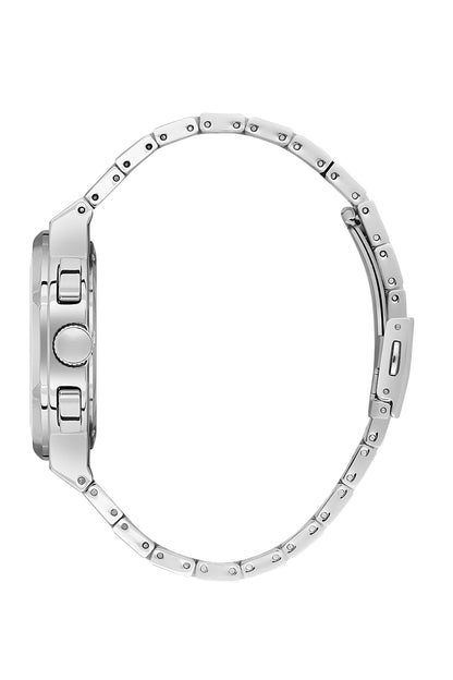 Black Exclusive Men Watch with Metallic Strap