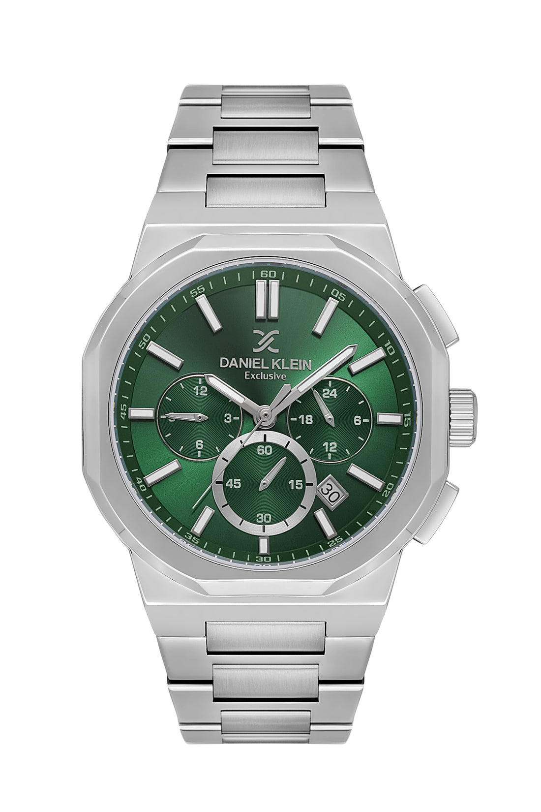 Green Exclusive Men Watch with Metallic Strap