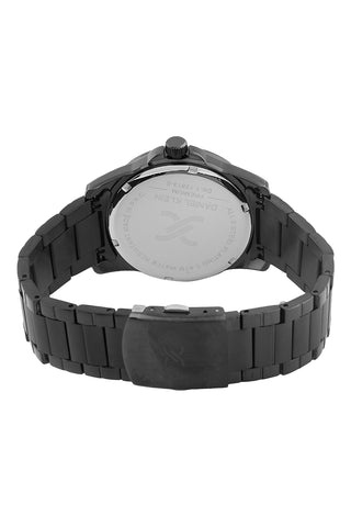 Black Premium Men Watch with Metallic Strap