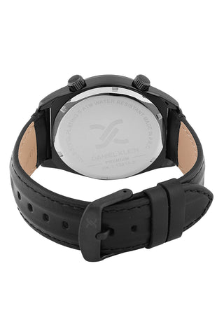 Black Premium Men Watch with Leather Strap