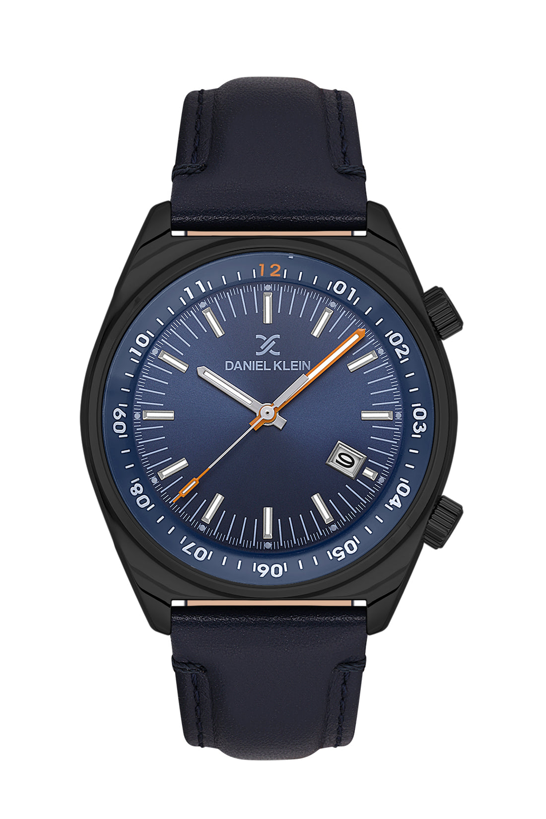 Blue Premium Men Watch with Leather Strap