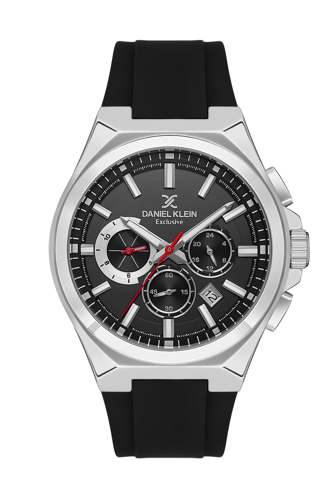 Black Exclusive Men Watch with Silicone Strap