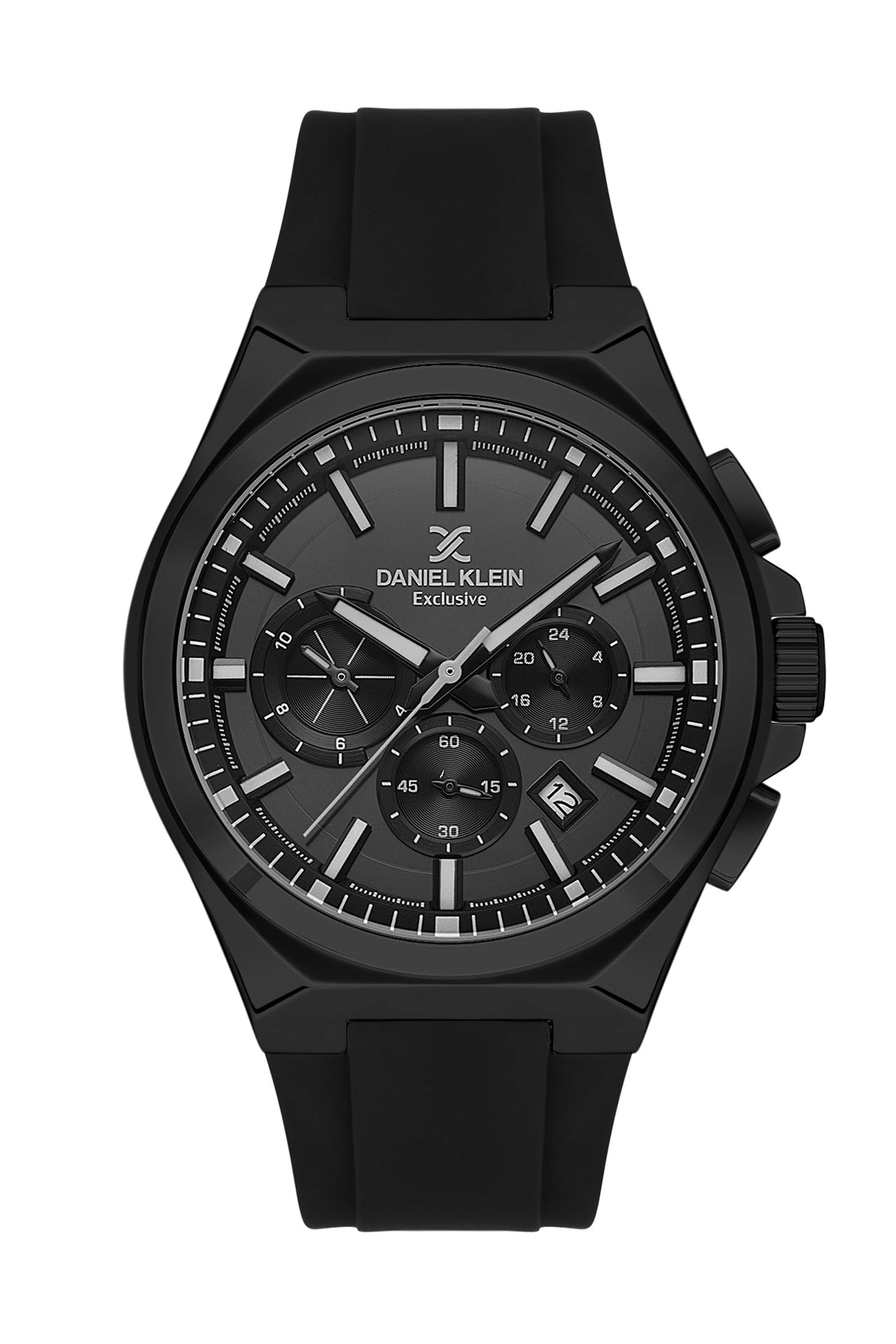 Black Exclusive Men Watch with Silicone Strap