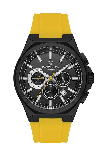 Black Exclusive Men Watch with Silicone Strap