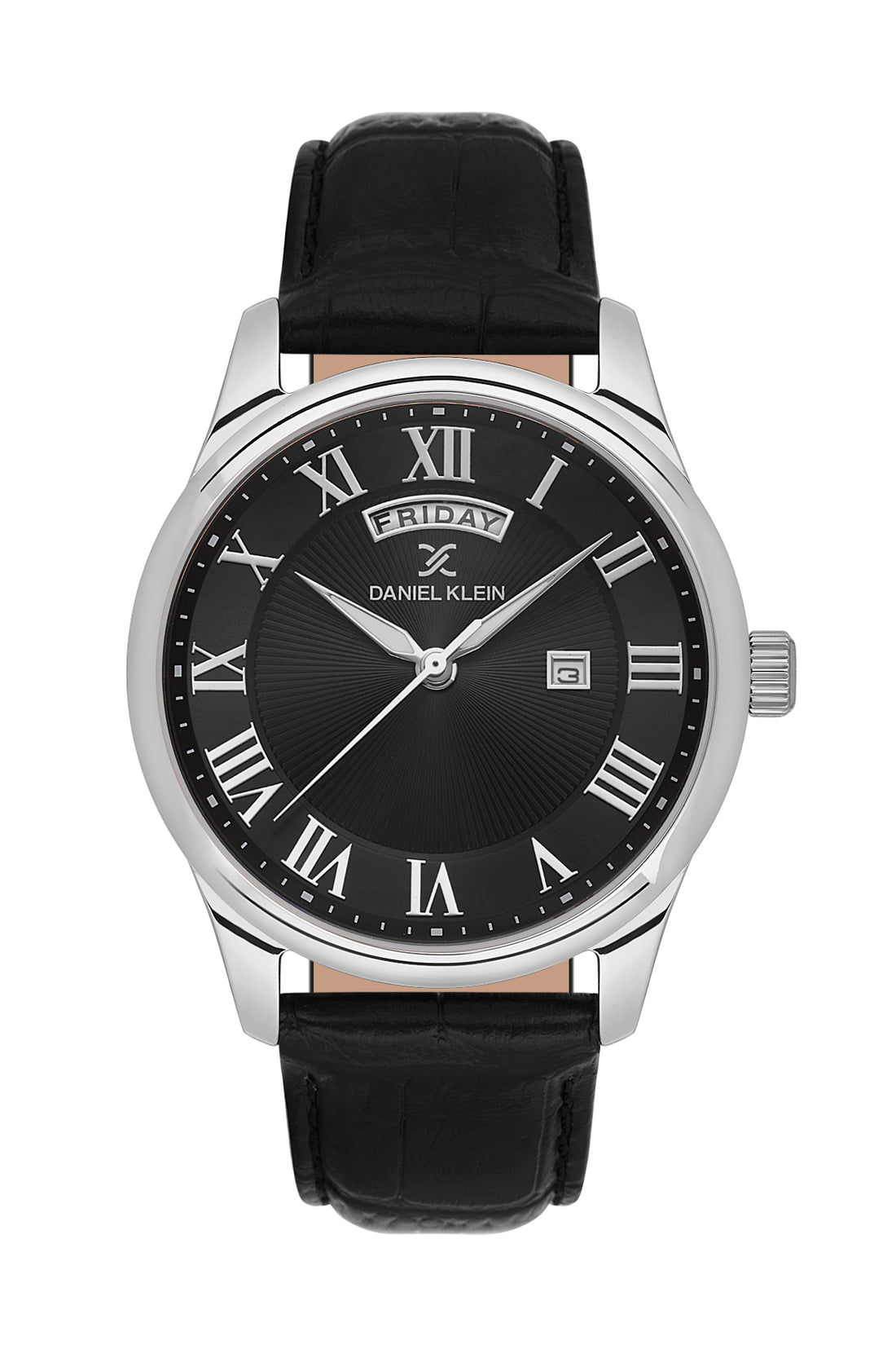 Black Premium Men Watch with Leather Strap