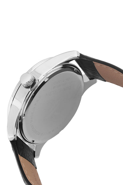 Black Premium Men Watch with Leather Strap