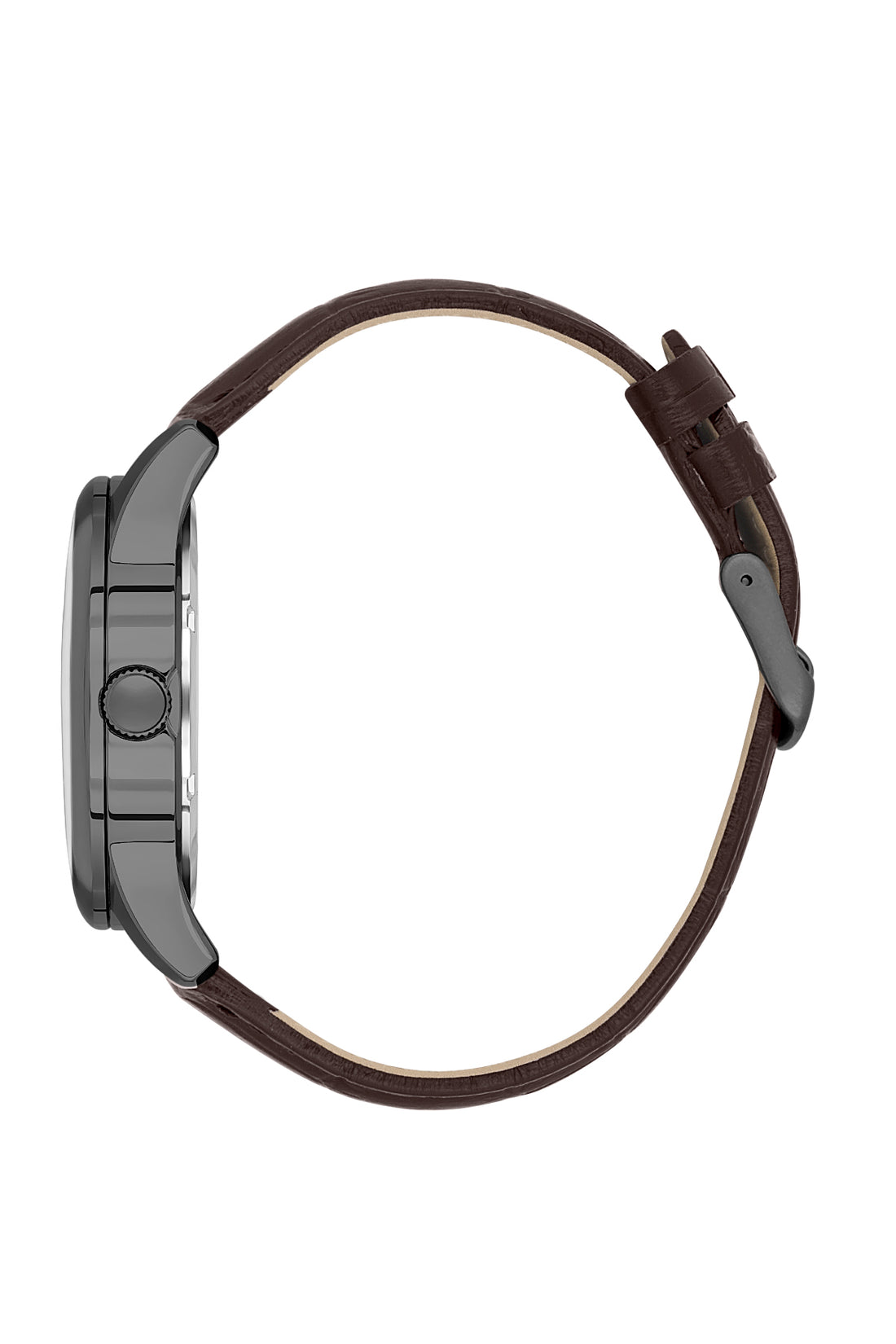 Black Premium Men Watch with Leather Strap