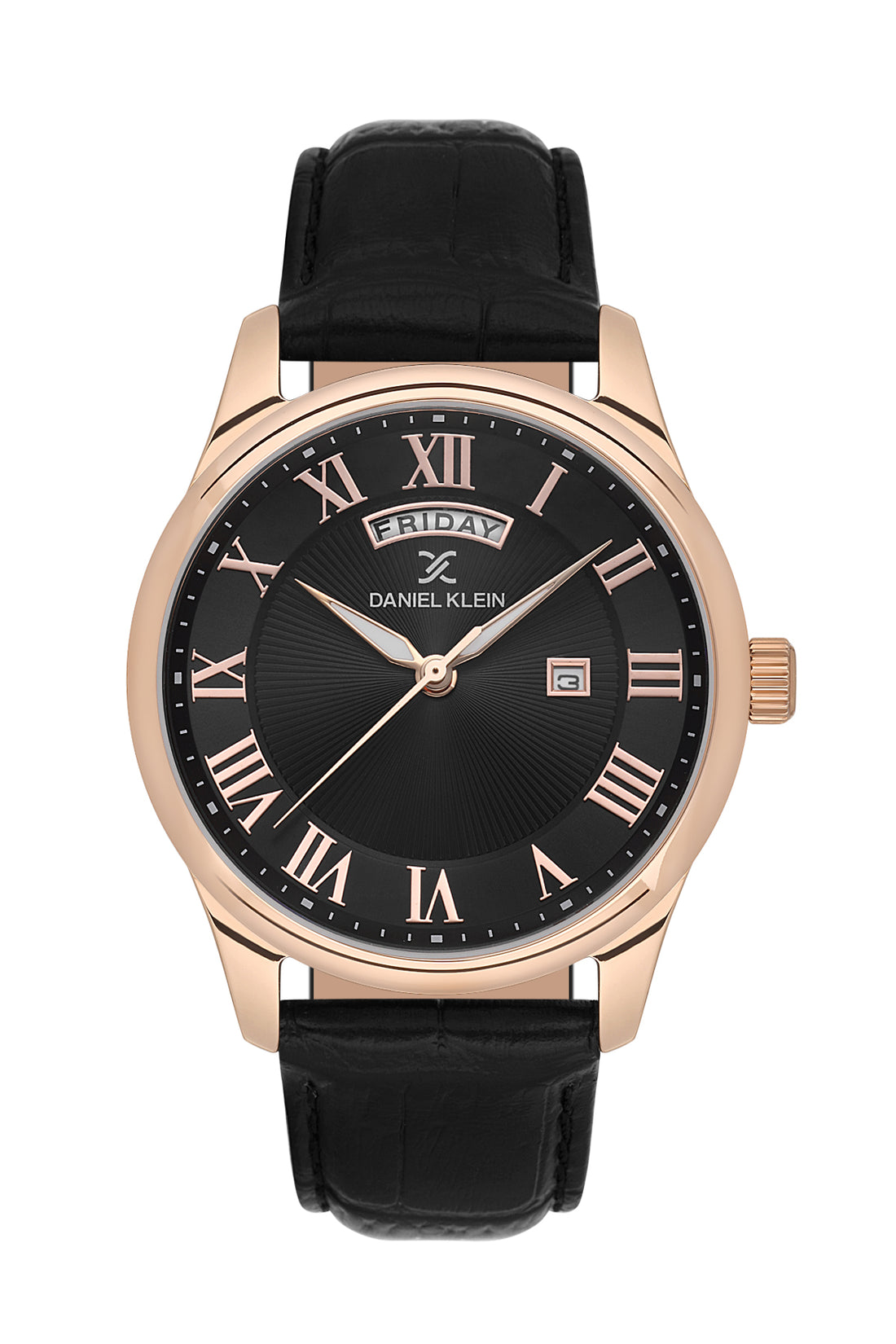 Black Premium Men Watch with Leather Strap