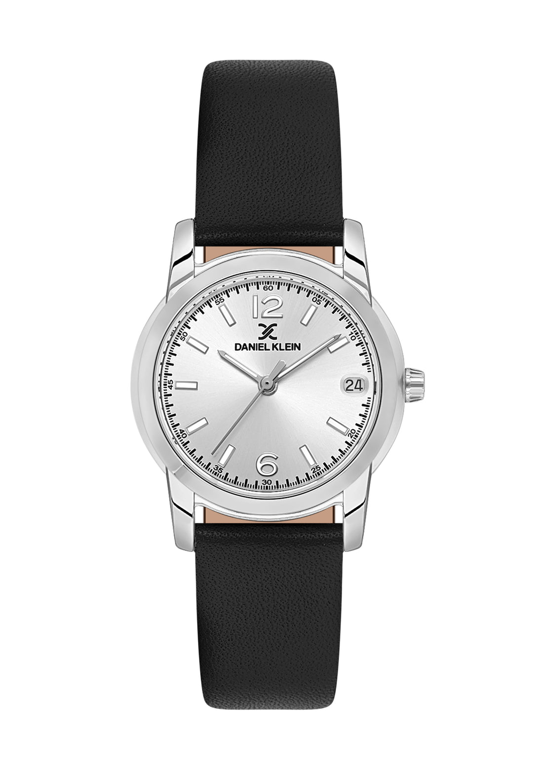 Silver Premium Women Watch with Leather Strap