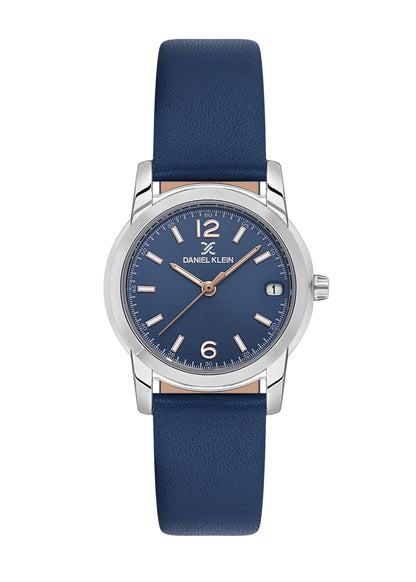 Blue Premium Women Watch with Leather Strap
