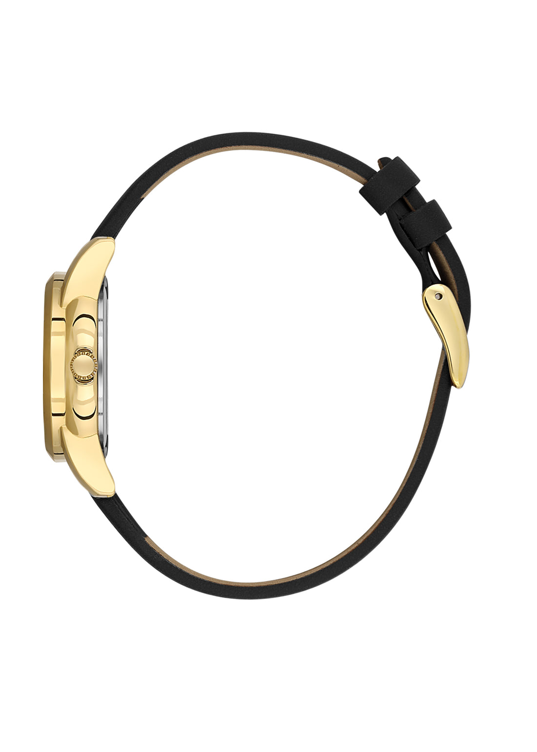 Black Premium Women Watch with Leather Strap
