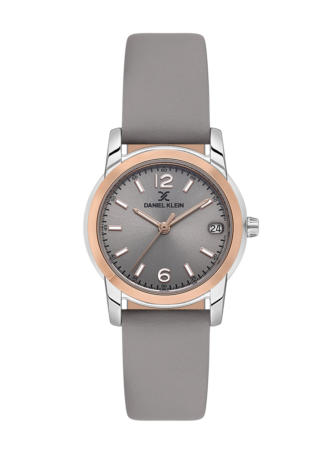 Grey Premium Women Watch with Leather Strap