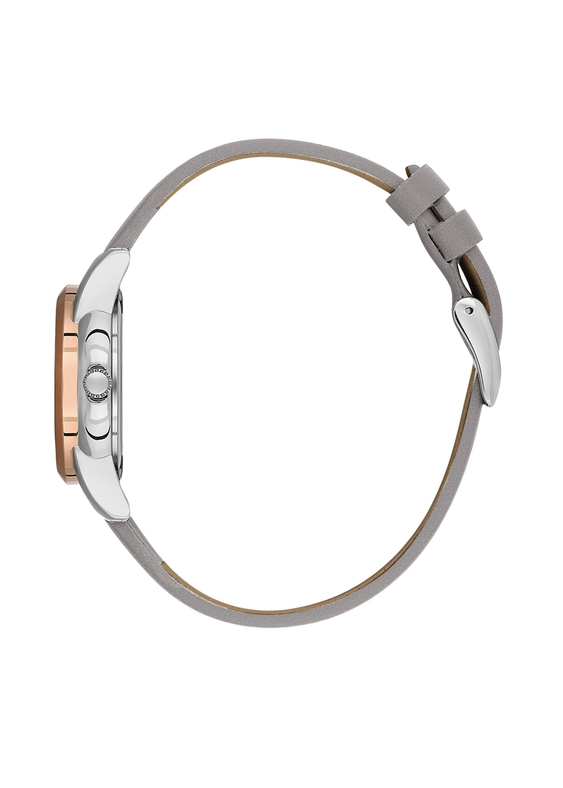 Grey Premium Women Watch with Leather Strap