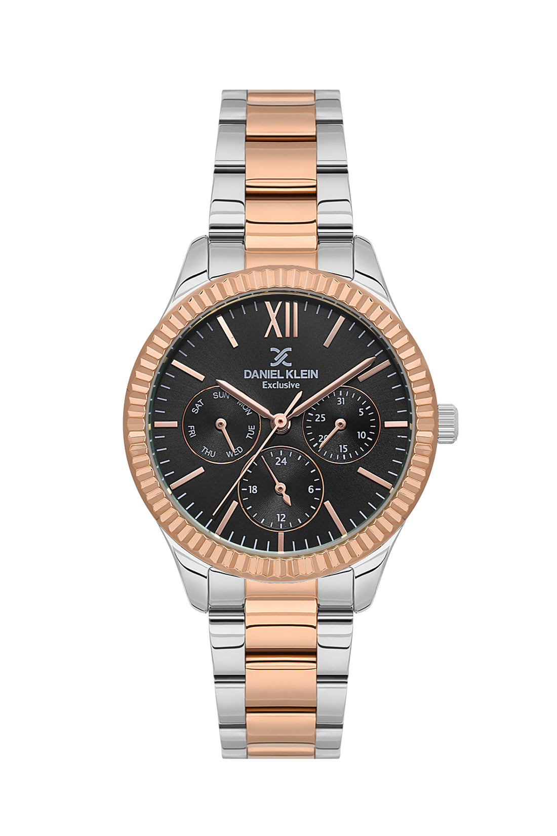 Black Exclusive Women Watch with Metallic Strap
