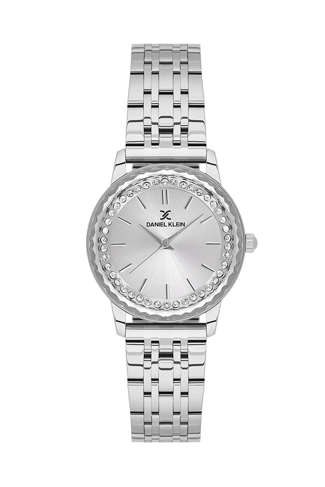 Silver Premium Women Watch with Metallic Strap