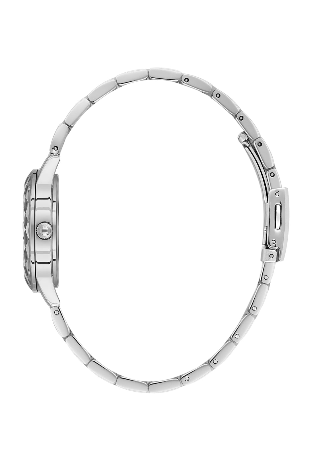 Silver Premium Women Watch with Metallic Strap