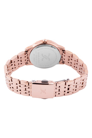 Rose Gold Premium Women Watch with Metallic Strap