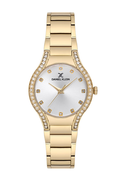 Silver Premium Women Watch with Metallic Strap